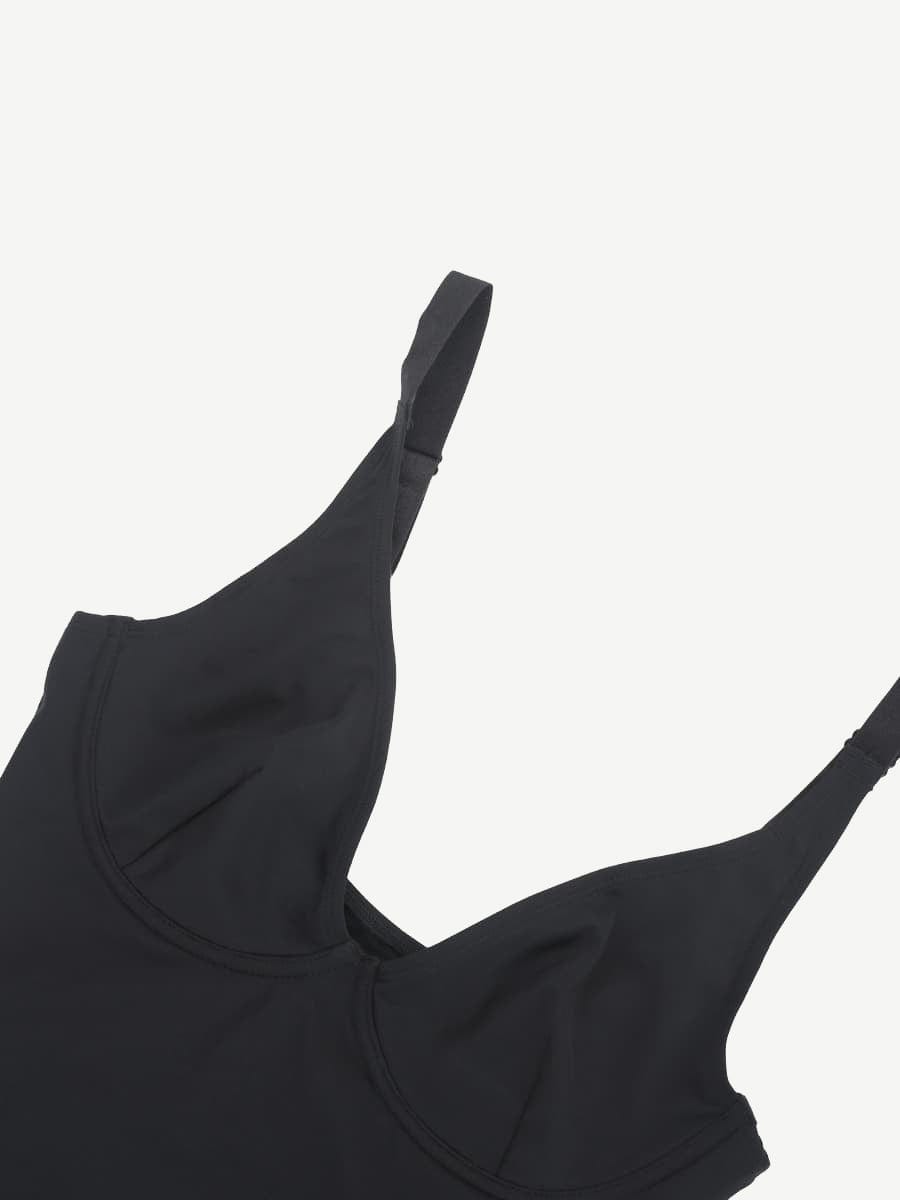 Wholesale Plunge V-Neck One-Piece Bodysuit Tummy control