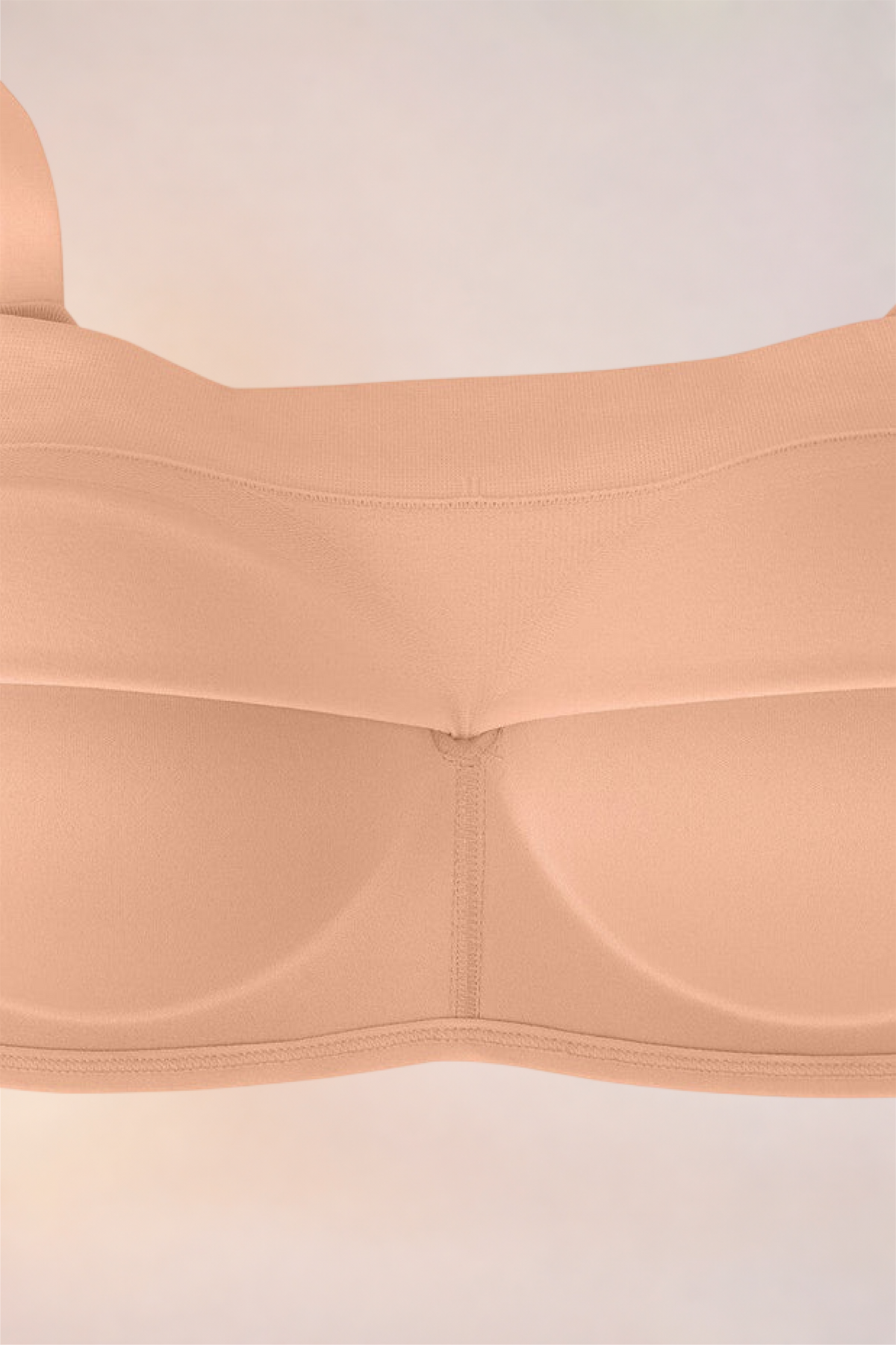 Flat lay of the Skinzform Nuage Bra in Dark Skin showing the moulded cups