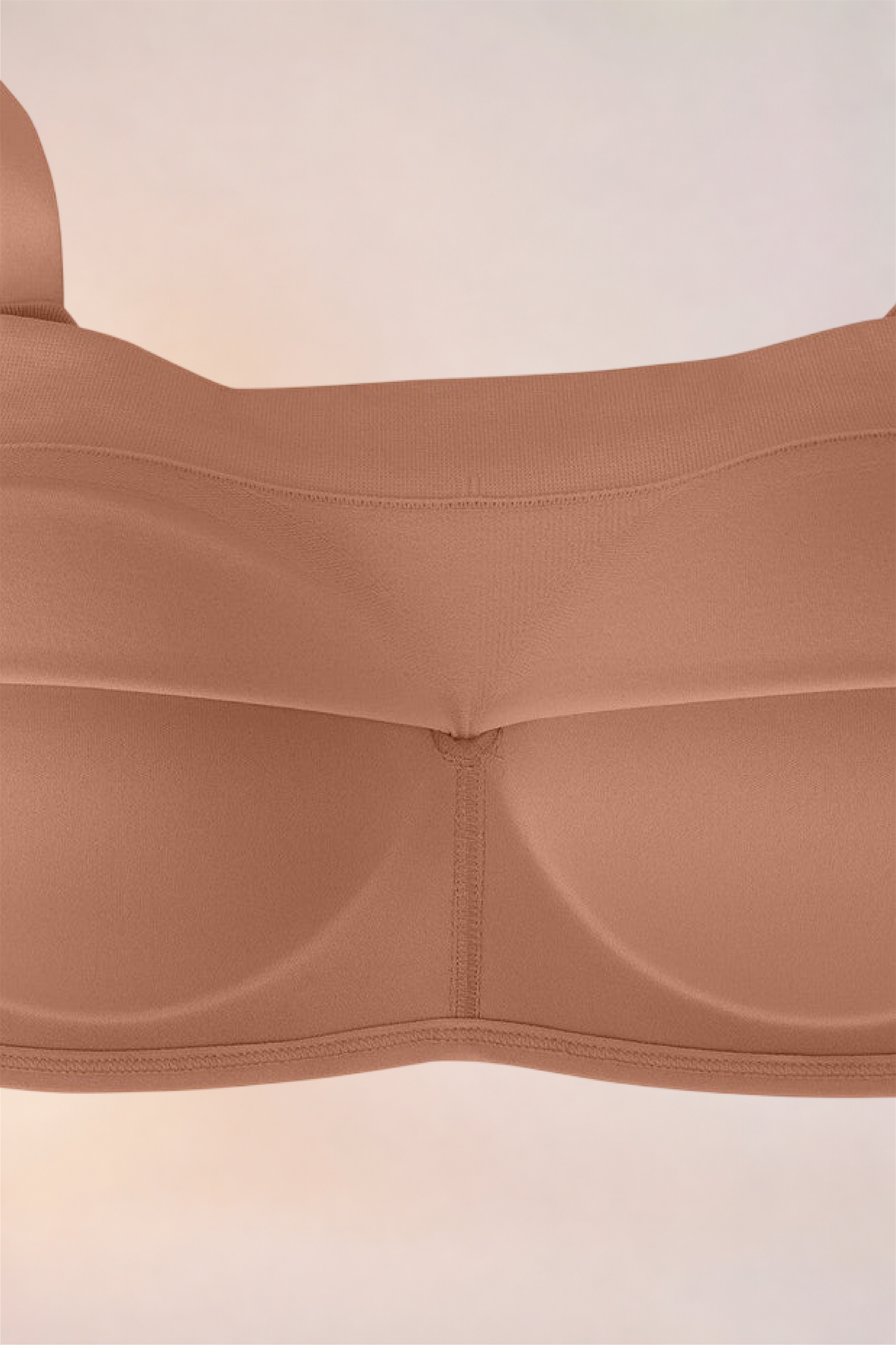 Flat lay of the Skinzform Nuage Bra in Latte showing the moulded cups