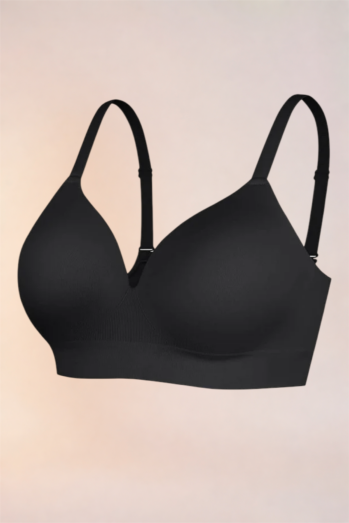 Skinzform Nuage Bra in Noir - product shot, angled view
