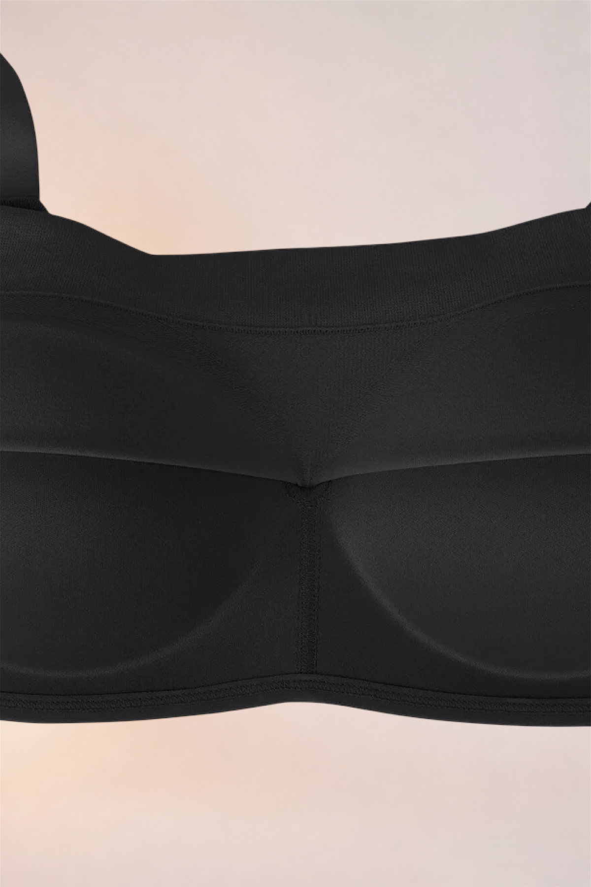 Flat lay of the Skinzform Nuage Bra in Noir showing the moulded cups