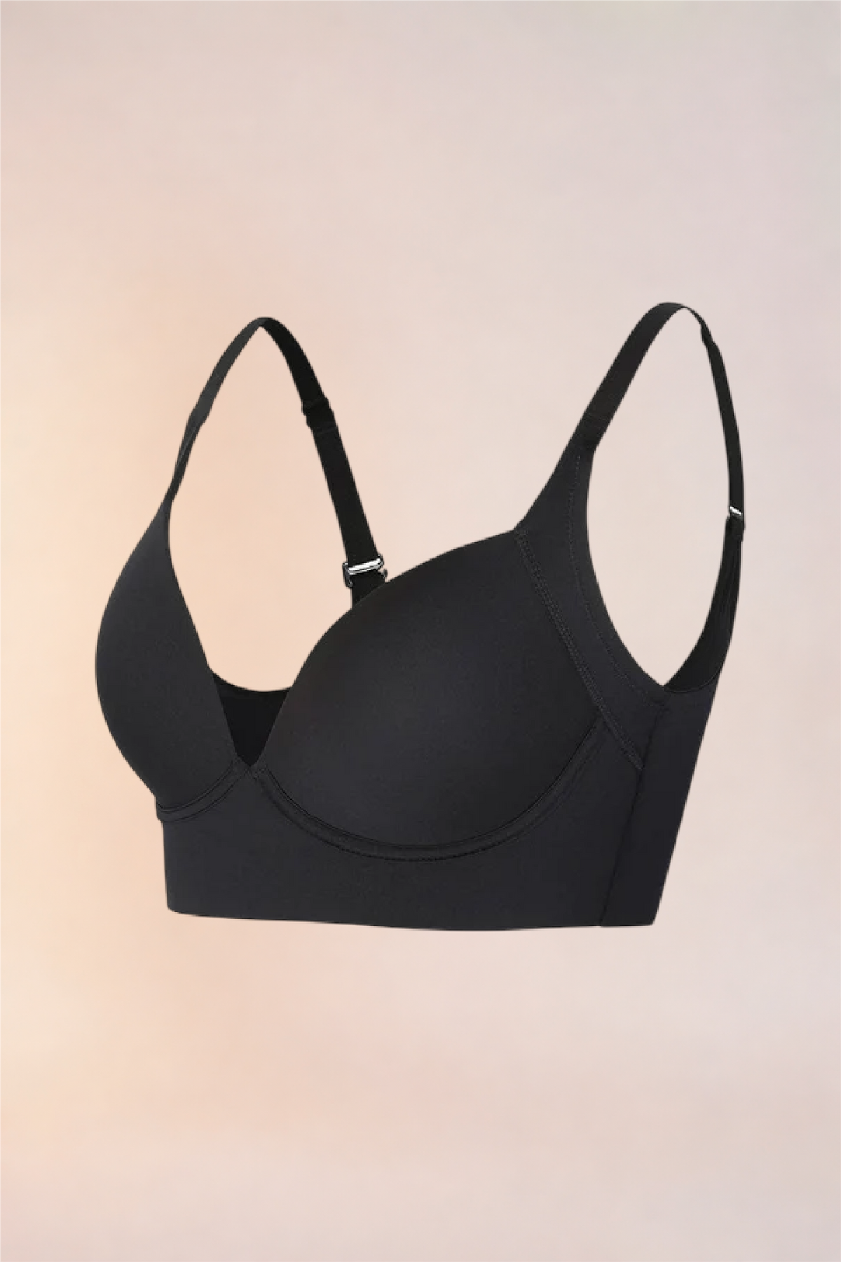 Skinzform Sculpt Bra in Noir - product shot, front view