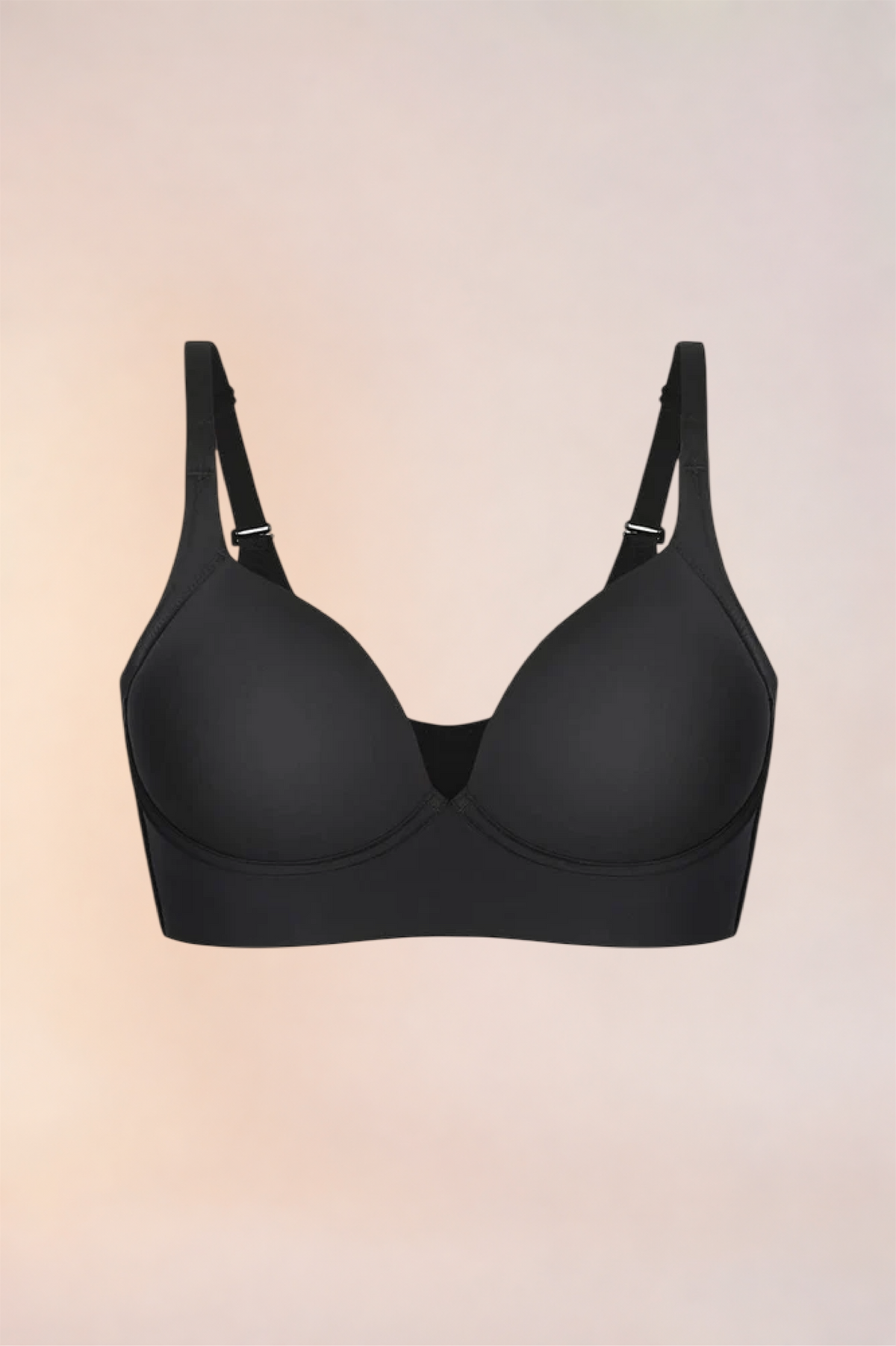 Skinzform Sculpt Bra in Noir - product shot showing the moulded cups