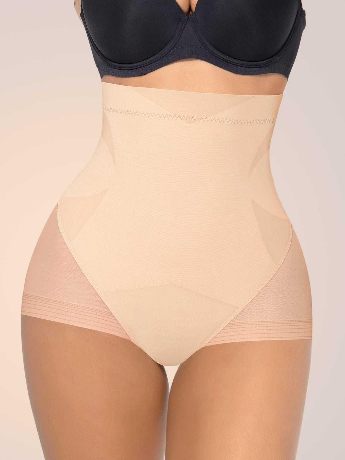 Skinzform Sculpt Brief in Nude, front view on the model