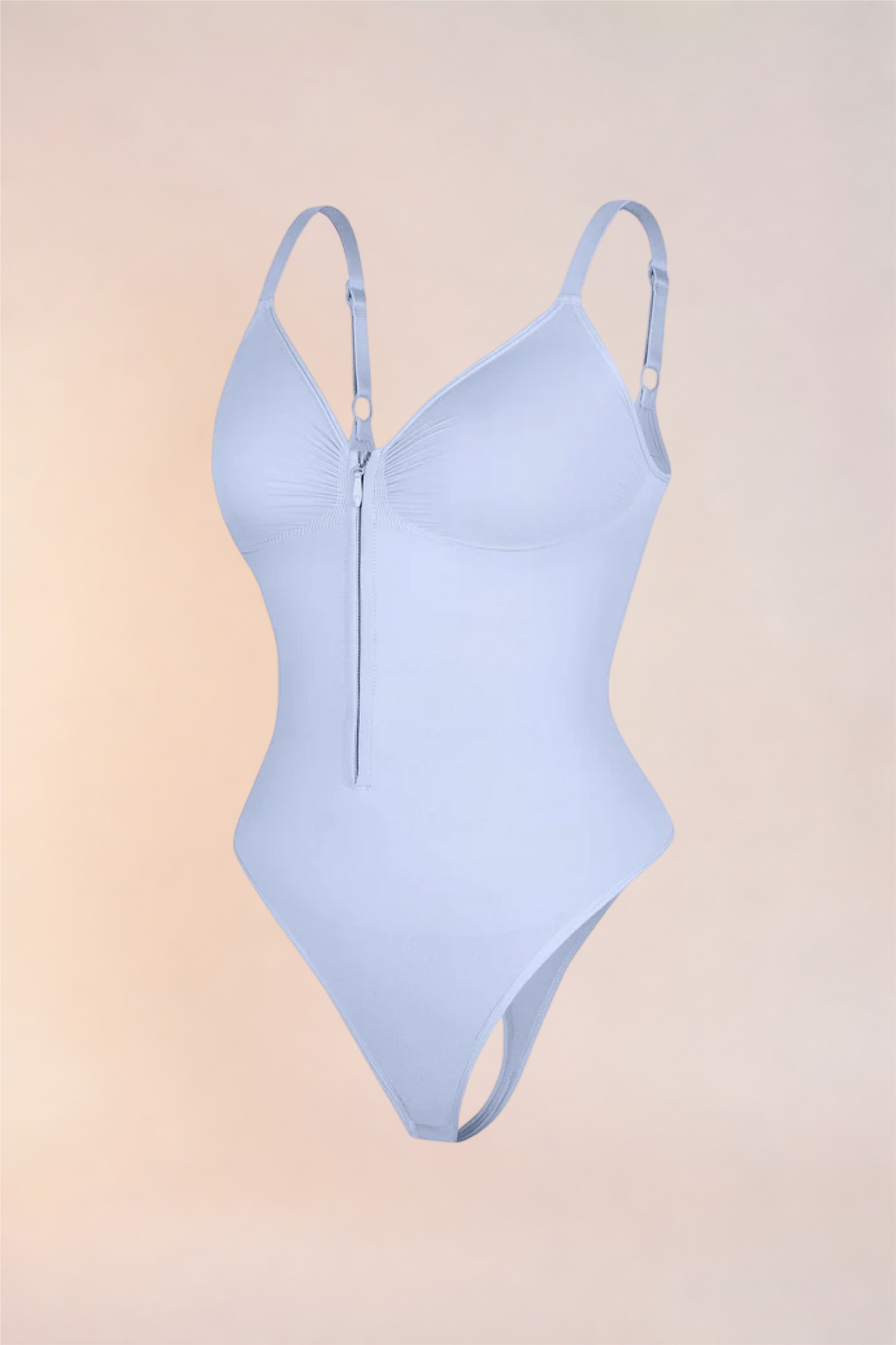 Skinzform Séjour Bodysuit in Lavender - product shot with the zip closed, front view