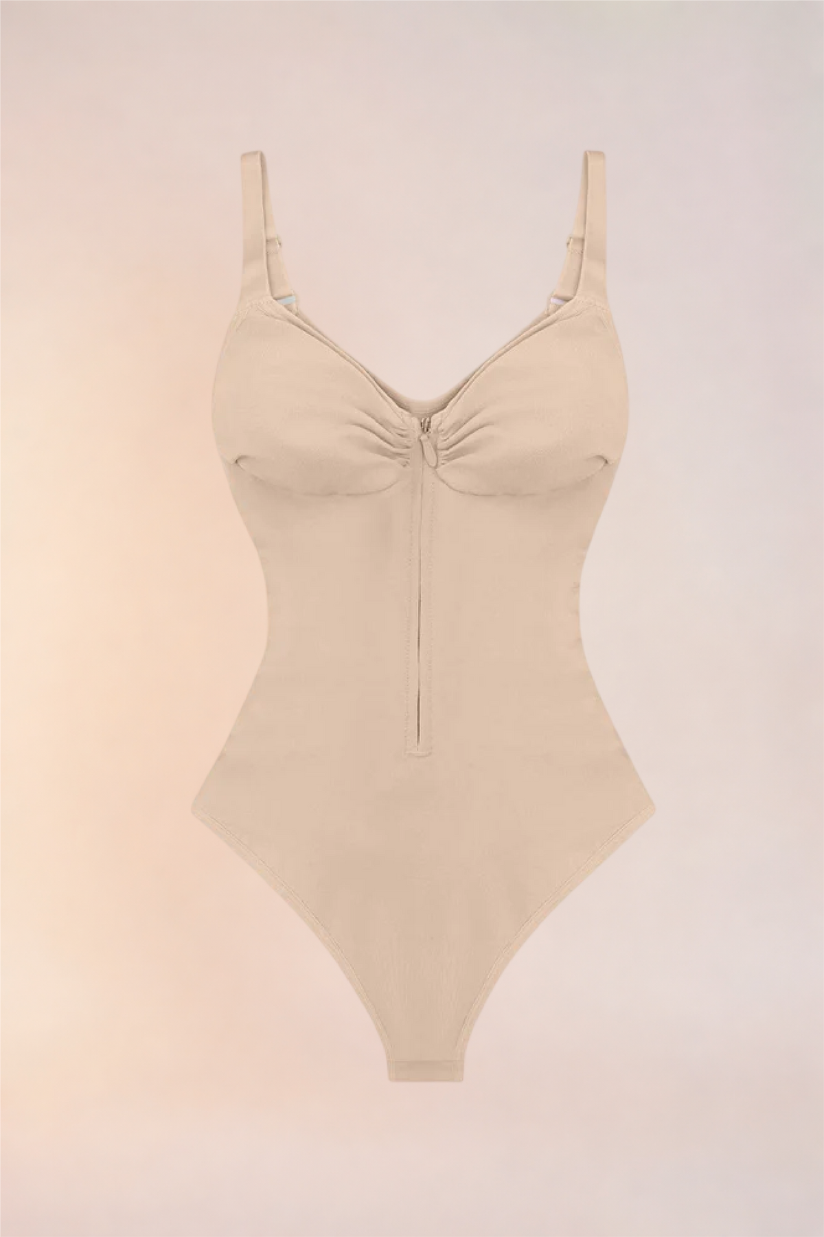 Skinzform Séjour Bodysuit in Nude - product shot on an invisible mannequin, front view