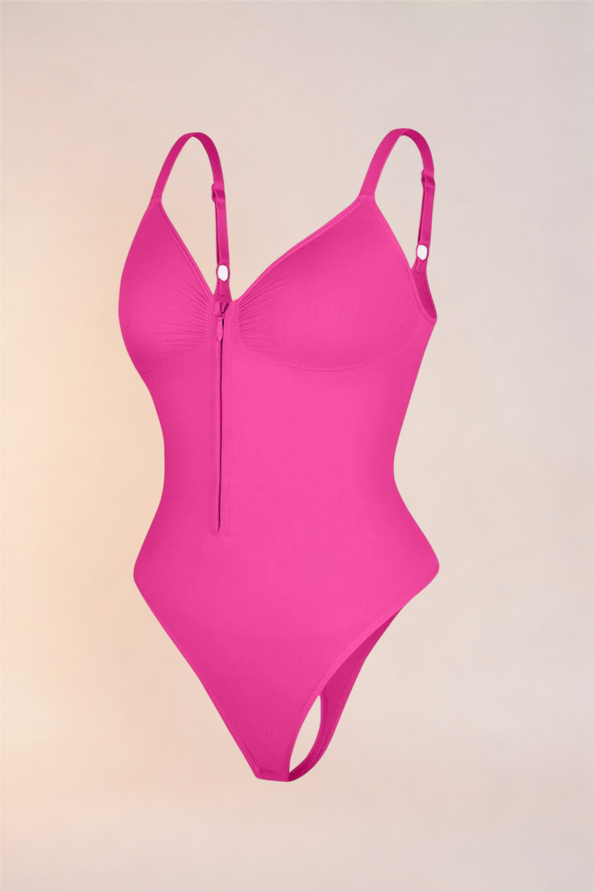 Skinzform Séjour Bodysuit in Rose - product shot on an invisible mannequin, front view