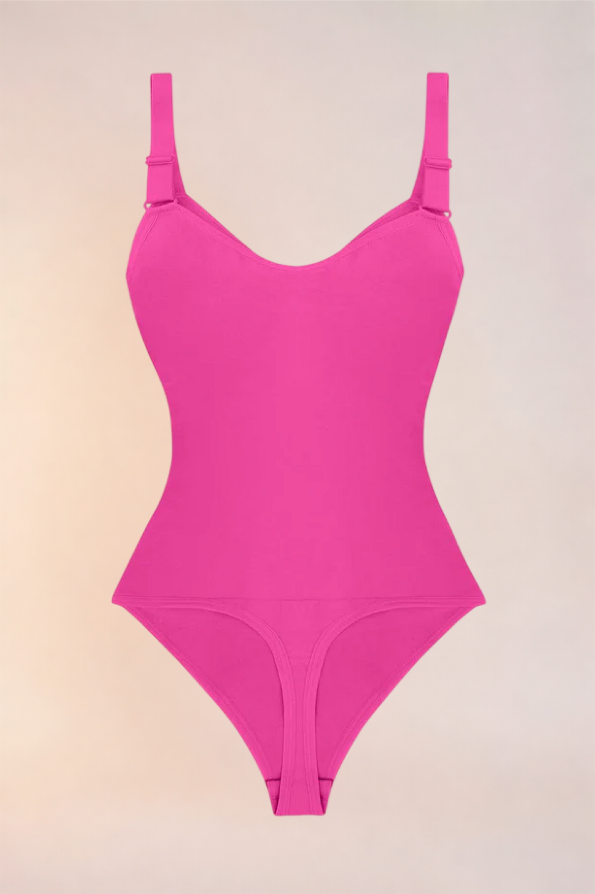 Skinzform Séjour Bodysuit in Rose - product shot with the zip closed, front view