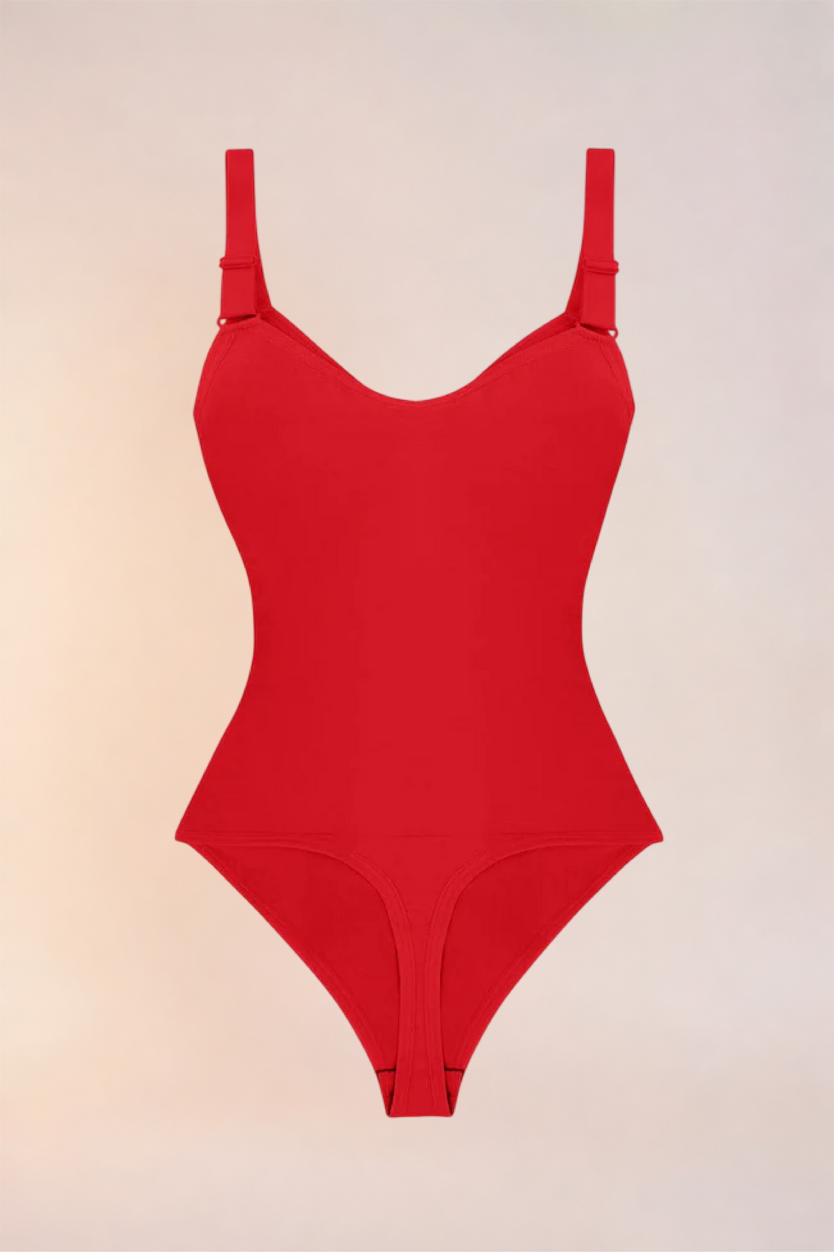 Skinzform Séjour Bodysuit in Rouge - product shot showing the straps and thong back