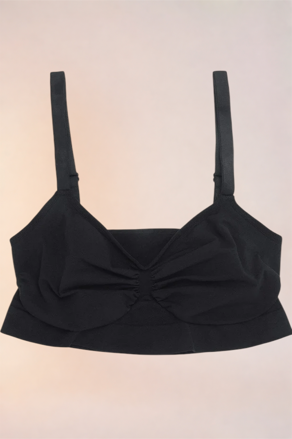 Flat lay of the Skinzform Soutien Bra in Noir